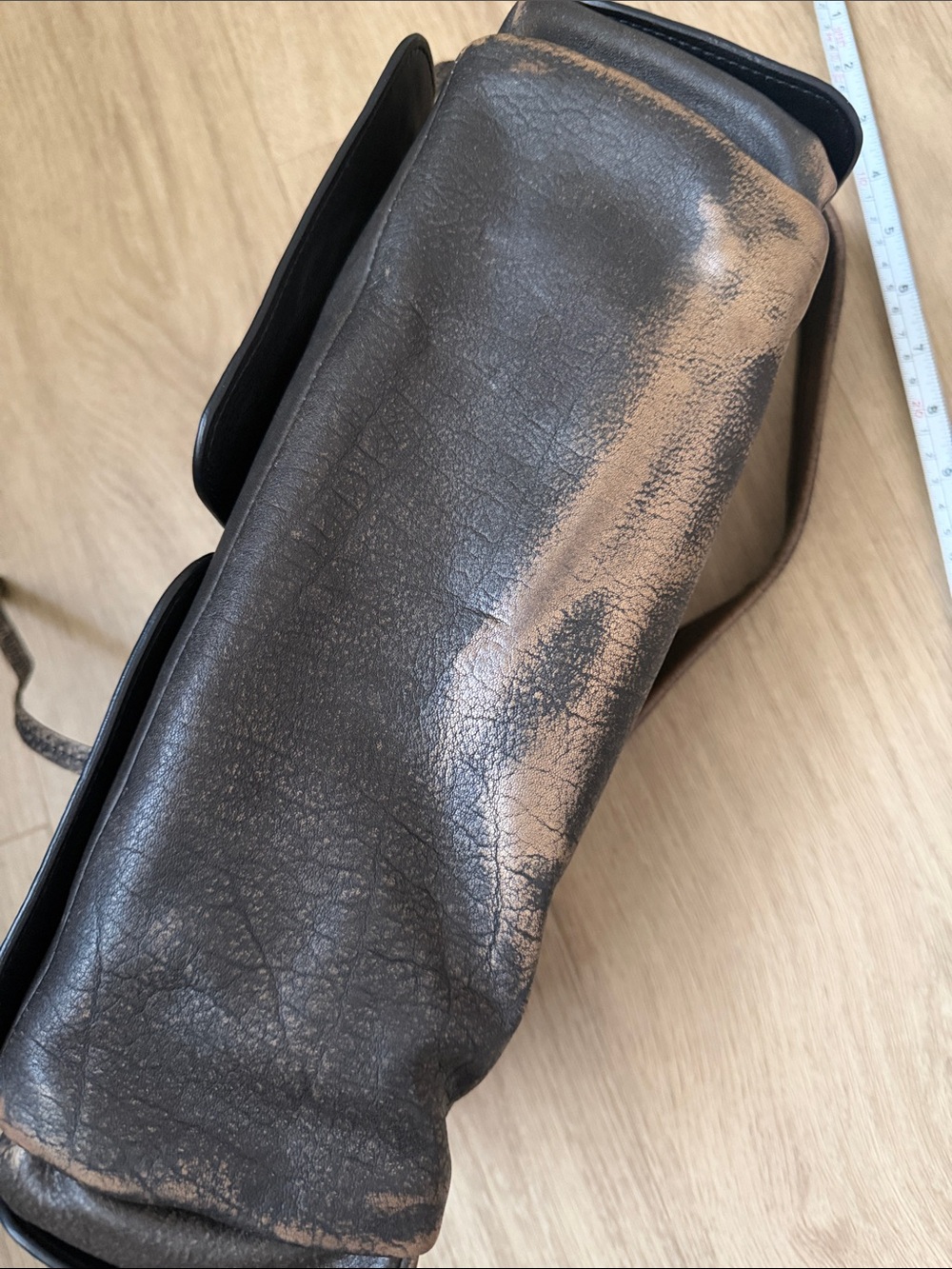 Acne Studios Multipocket Bow Cargo Brown Distressed Shoulder Bag - RARE 1st Ed! - Picture 7 of 14